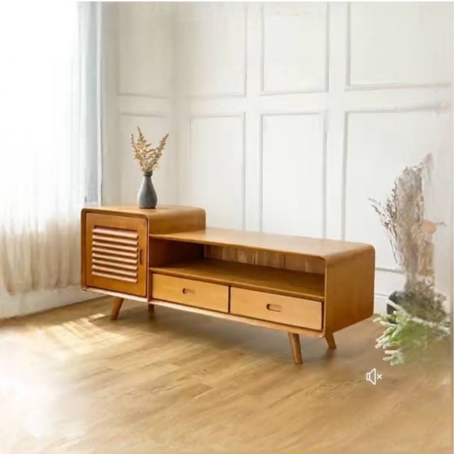 Meja TV Rotan Minimalis