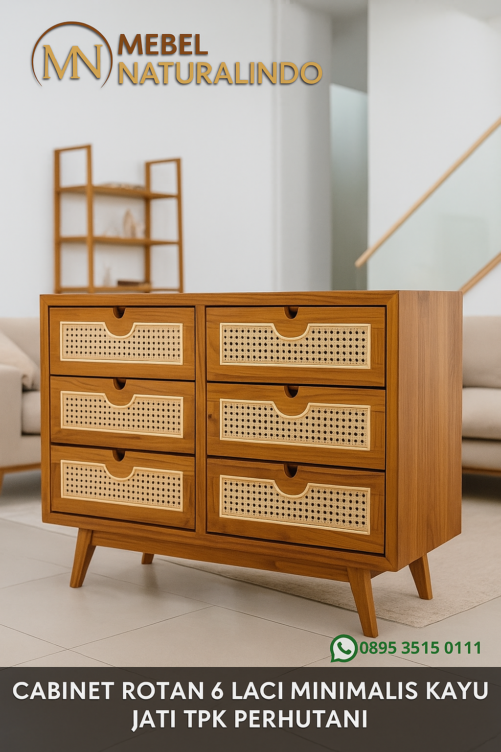 Meja TV Rotan Minimalis