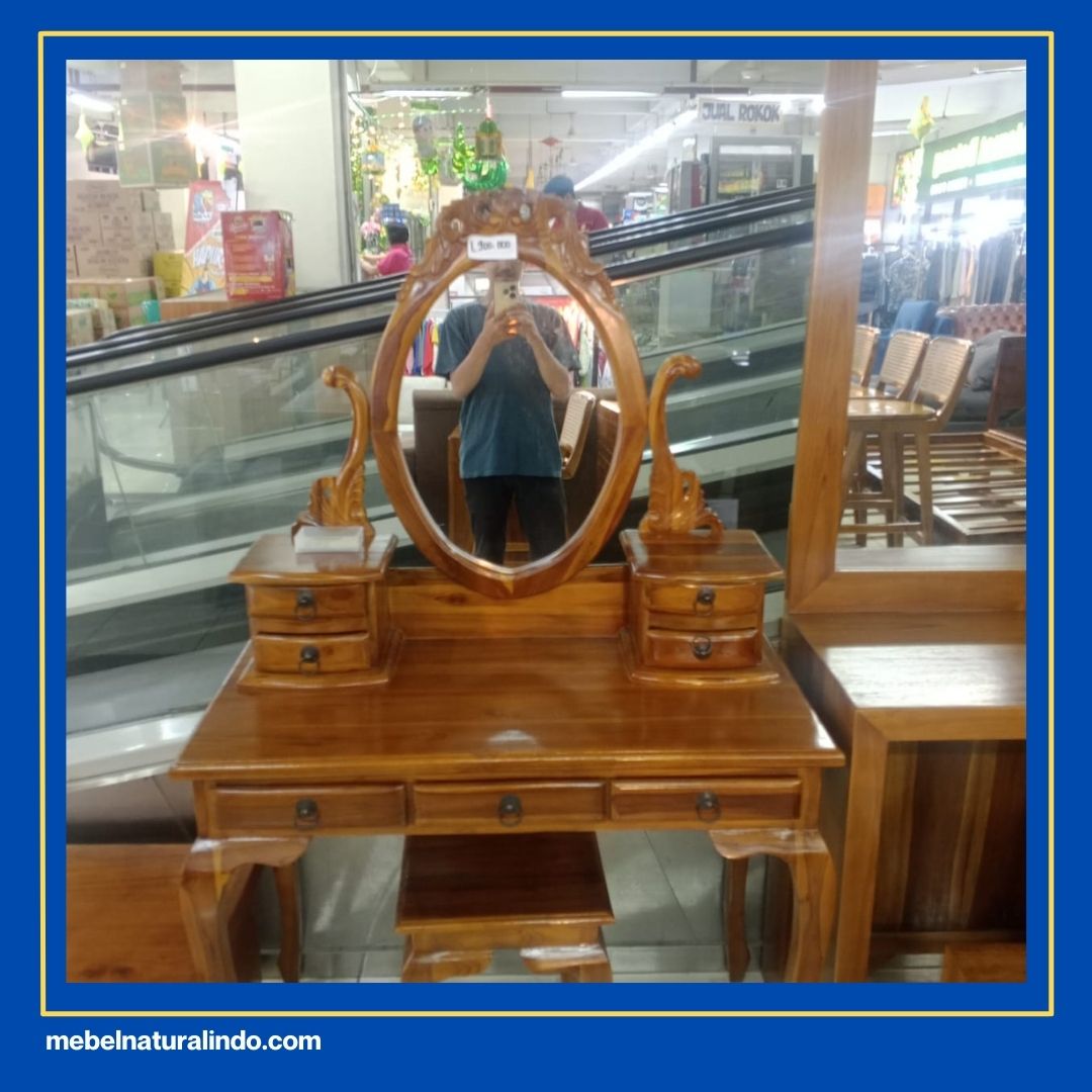 Meja Rias Kayu Jati Minimalis Modern