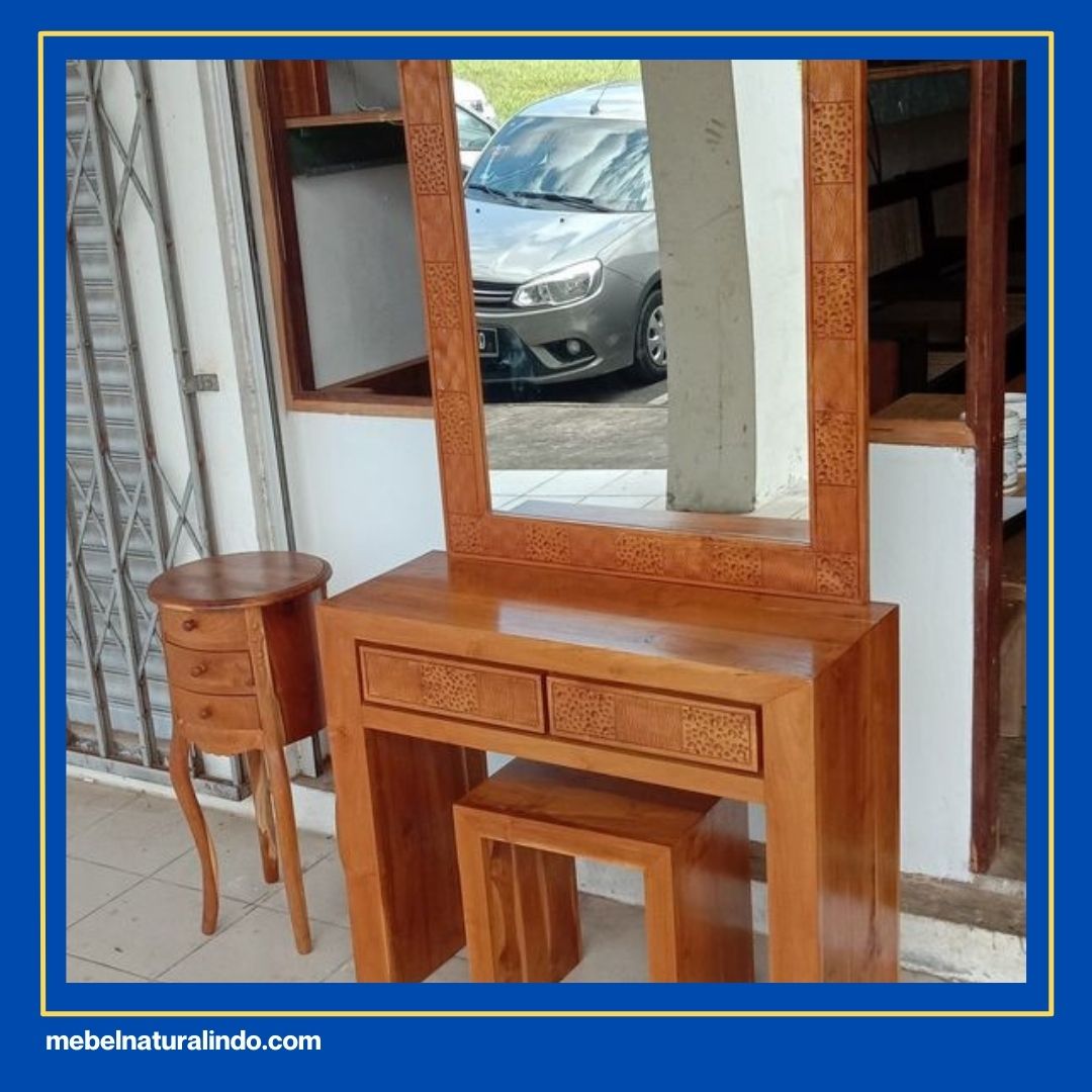 Meja Rias Kayu Jati Minimalis Modern