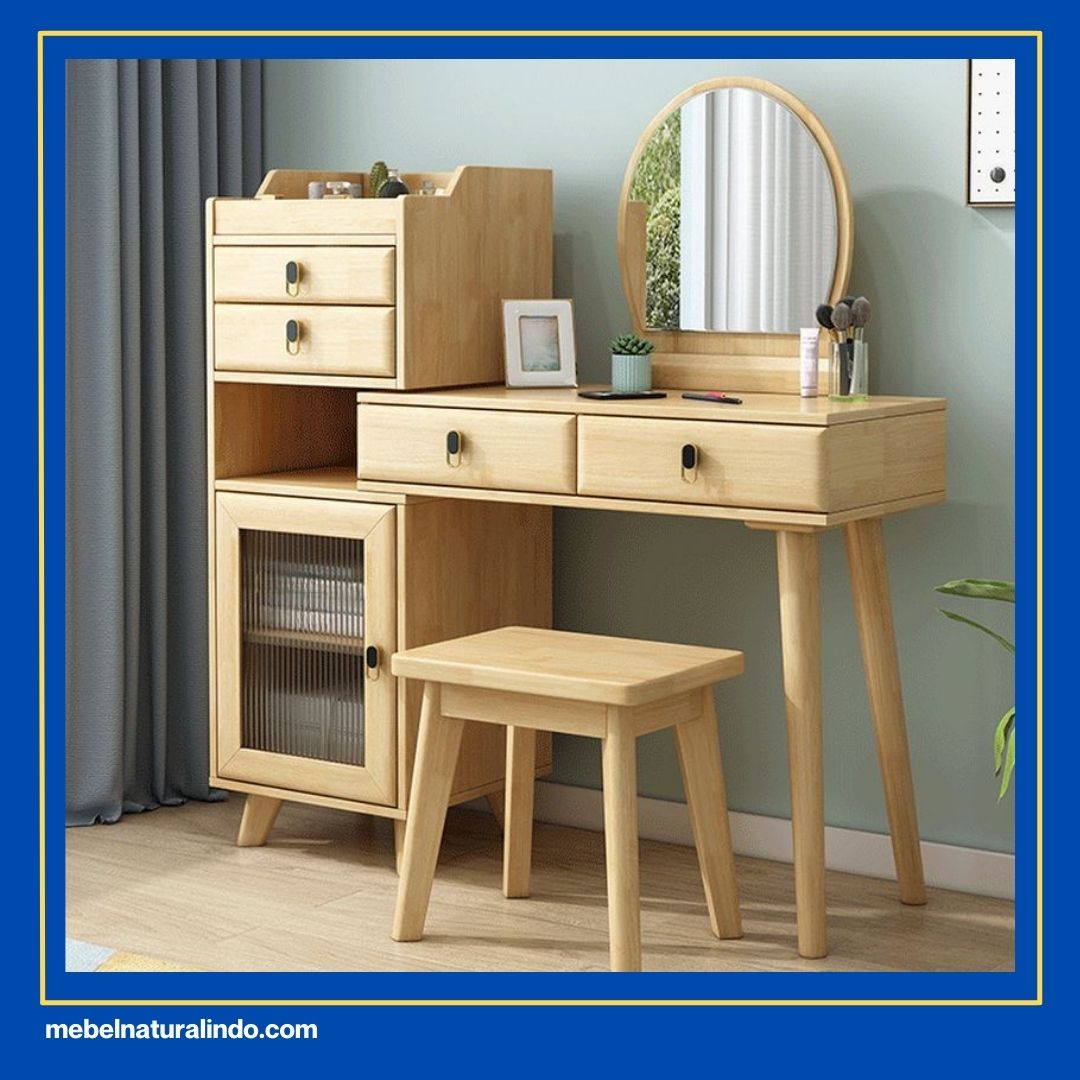 Meja Rias Kayu Jati Minimalis Modern