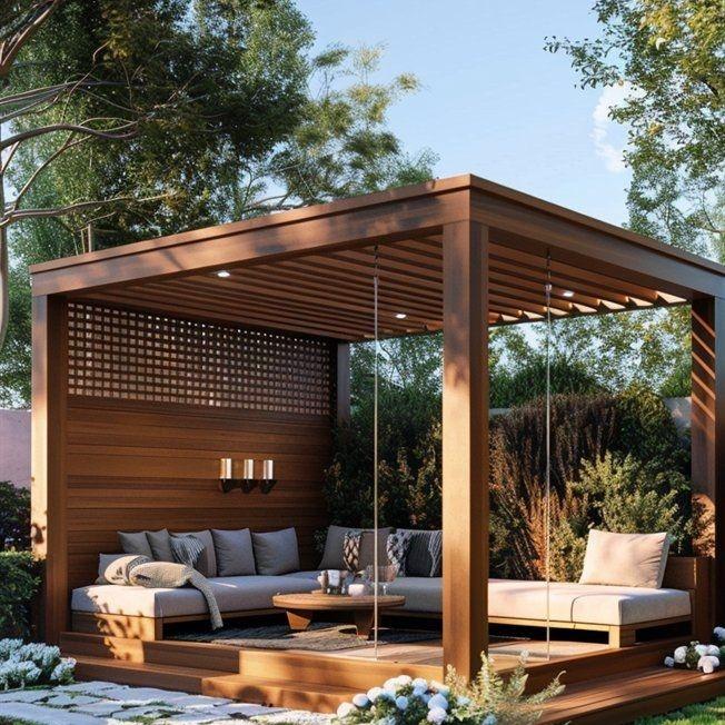 Gazebo Kayu Jati Minimalis