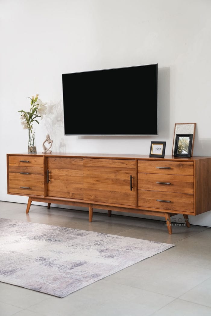 Meja TV Rotan Minimalis