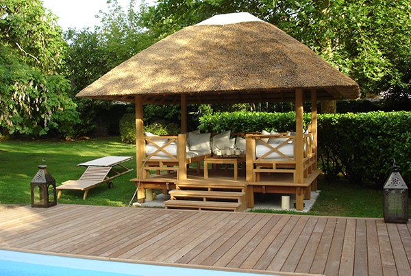 Gazebo Kayu Jati Minimalis