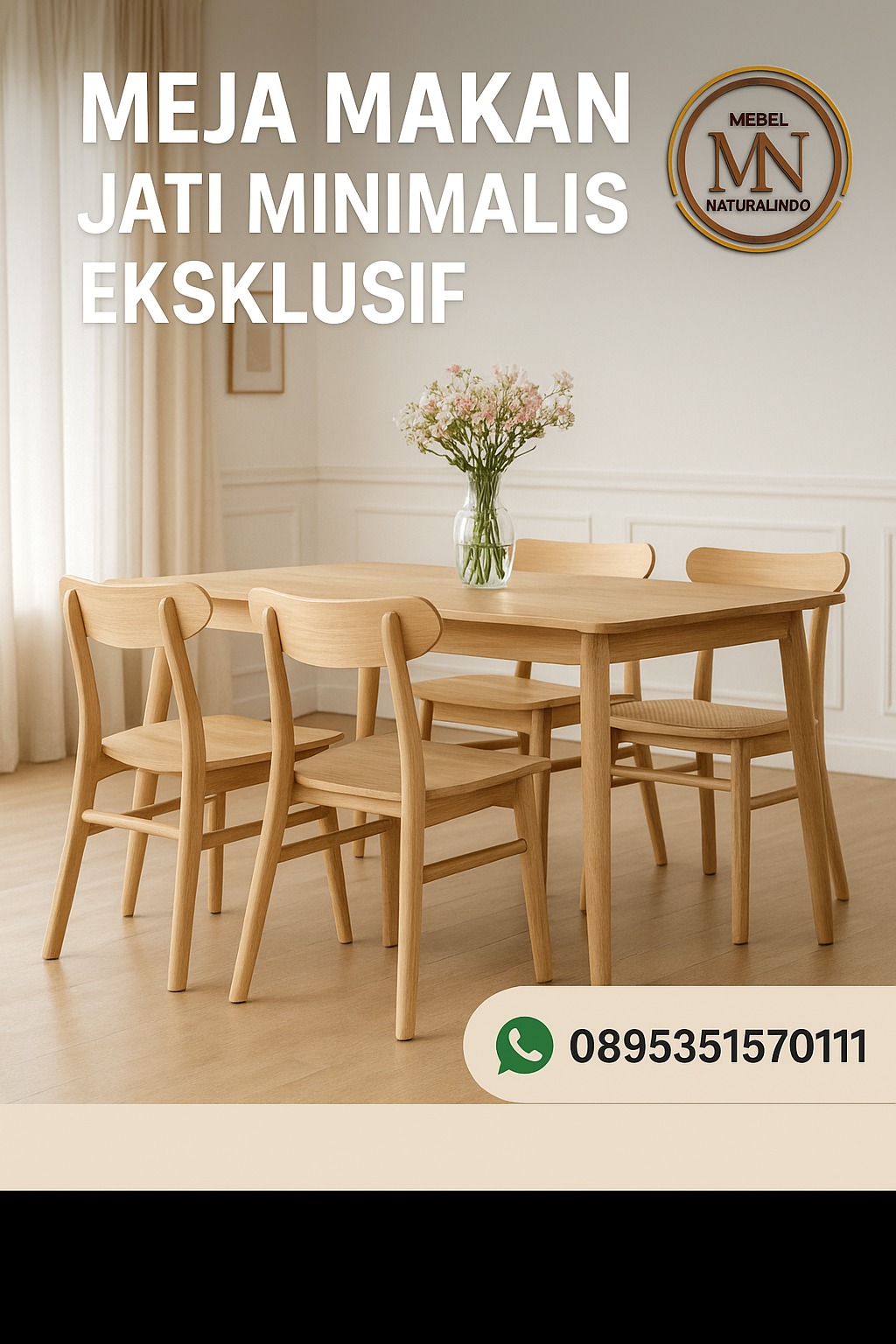 Meja Makan Retro Jati