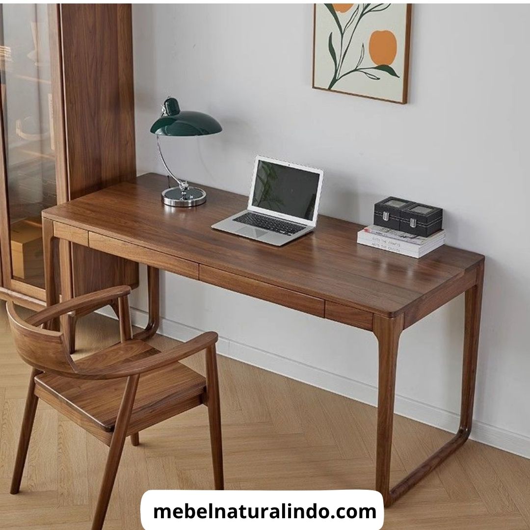 Meja Kantor Minimalis Kayu Jati