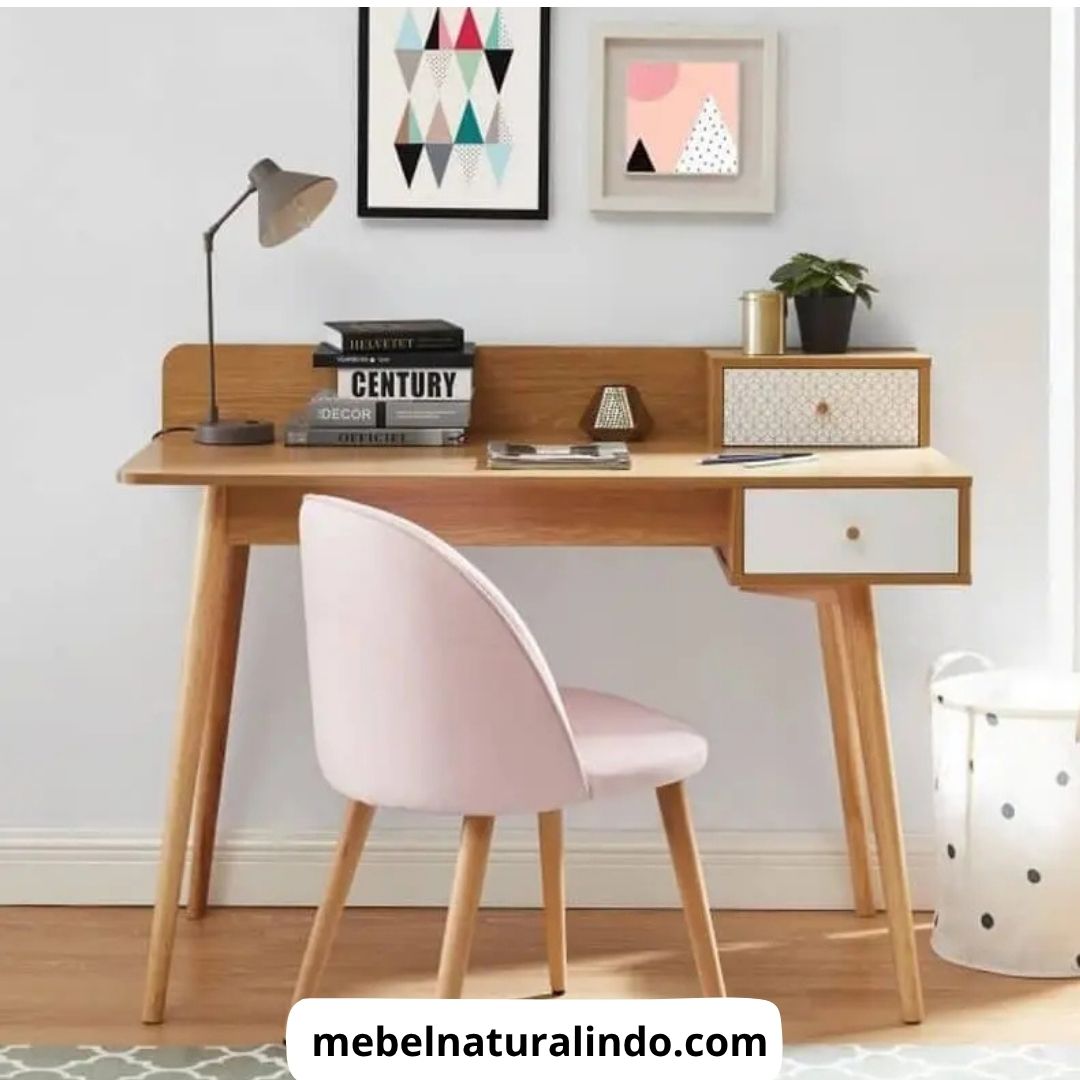 Meja Kantor Minimalis Kayu Jati
