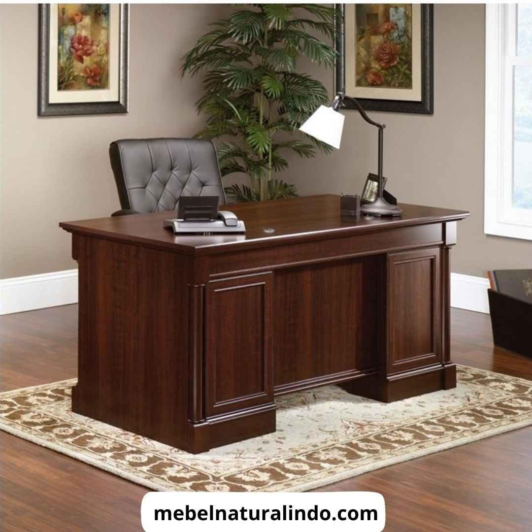 Meja Kantor Minimalis Kayu Jati